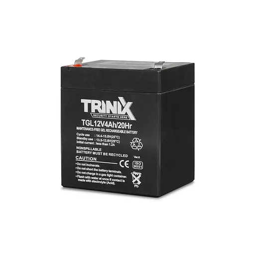 Аккумуляторная батарея гелевая 12В 4Ач Trinix TGL12V4Ah/20Hr GEL (44-00062)