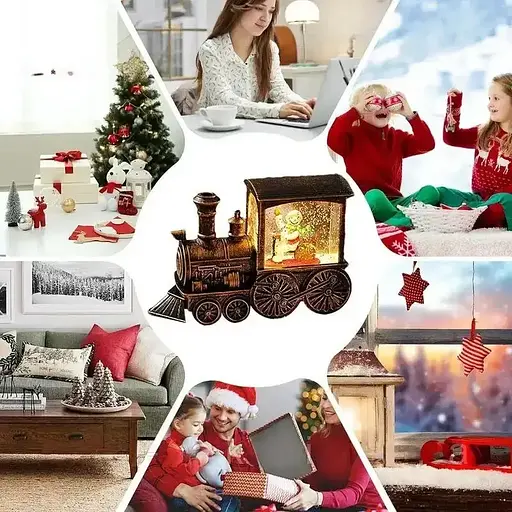 Светильник новогодний музыкальный Паровоз HC-D013 LED USB AAх3 (24.4x8.5x18.5см) - фото 3