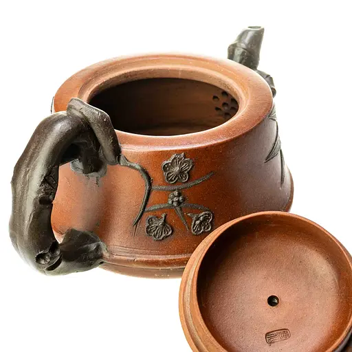 Исинский чайник Сосна, бамбук и слива 400 мл в стиле Ван Иньсянь - фото 6