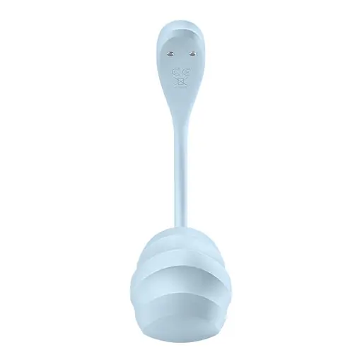 Виброяйцо Satisfyer Smooth Petal голубой - фото 4