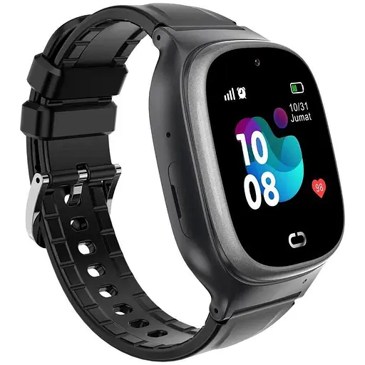 Дитячий розумний смарт-годинник Lemfo D05 з SIM-картою 4G GPS-трекером прослуховуванням і кнопкою SOS Чорний