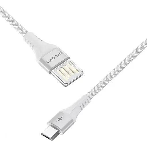 Кабель Double Way Weft USB-A to Micro-USB 1m White (CCDW20001302) [133326] - фото 3