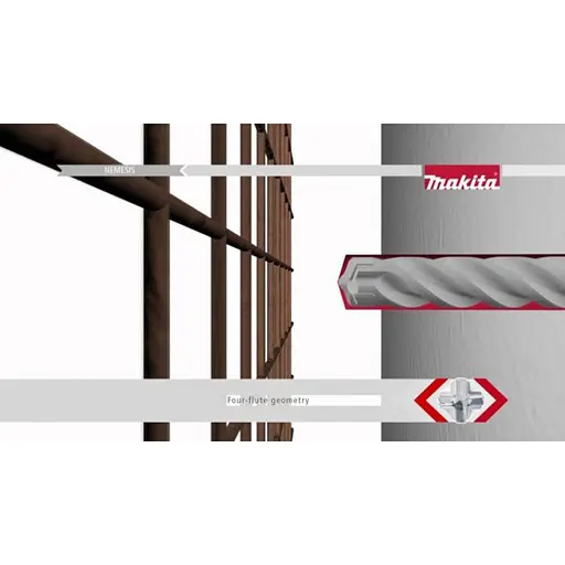 Бур Makita SDS-Plus Nemesis II 8x265 мм (B-58126) - фото 5