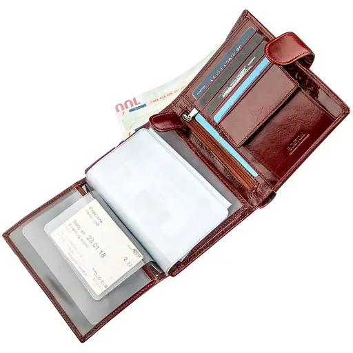 Мужской кожаный кошелек Boston 11х14 см acs0015938 - фото 5