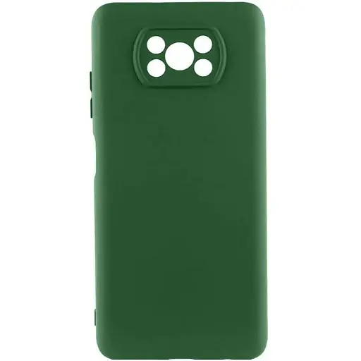 Чохол TPU GETMAN Liquid Silk Full Camera для Xiaomi Poco X3 NFC / Poco X3 Pro Зелений / Dark green