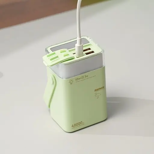 Портативная батарея REMAX FP-3 40000 mAh 65W LED lamp внешний аккумулятор черный - фото 3