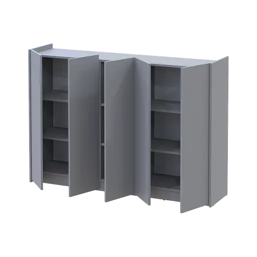 Тумба для обуви Doros Кассель Серый 5 ДСП 159х40х110 (41516227) - фото 2