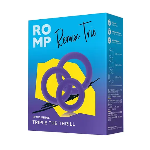 Эрекционные кольца Romp Remix Trio 3 шт. фиолетовый - фото 8