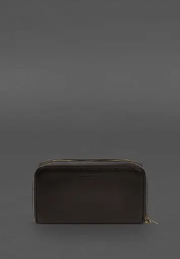 Кожаный клатч-купюрник 4.0 темно-коричневый краст - фото 4