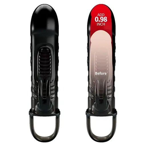 Насадка на пенис Pretty Love Penis Sleeve Sloane 18.7 см черный - фото 2