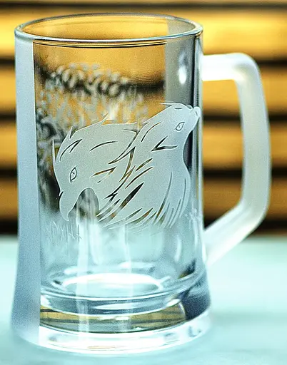 Пивний кухоль 660 мл Руни з гравіюванням  Подарунок чоловіку  Скляний келих з Ворони та Дерево життя - фото 5