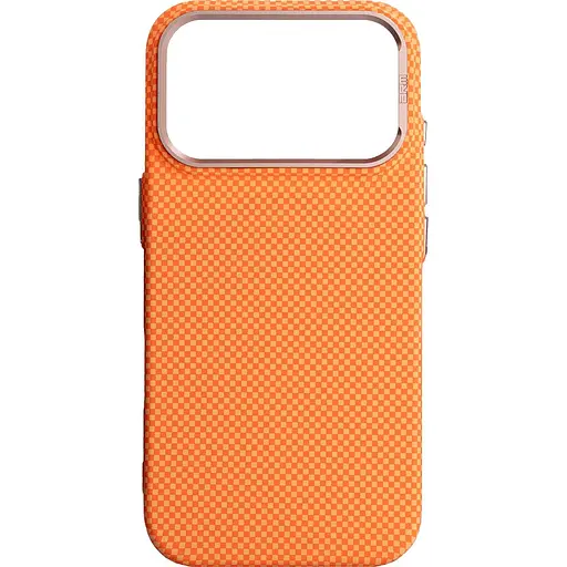 Чехол ArmorStandart LikeCarbon2 SE MagCase для Apple iPhone 17 Pro Kevlar Orange Rose Gold (ARM89168) [156302] - фото 1