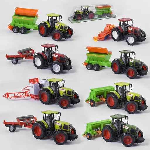 Трактор с прицепом, инерция (В ассортименте) 6088A/2588A/1588A - фото 2