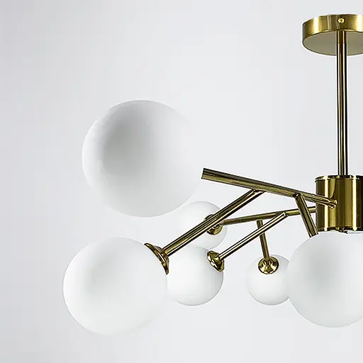 Світлодіодна люстра Сніжинка 8615 (Золотиста) на 6 плафонів - фото 2