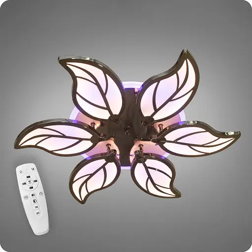 Люстра світлодіодна 517 Dlight 3color з пультом 105Вт Чорний Хром (01787) - фото 2