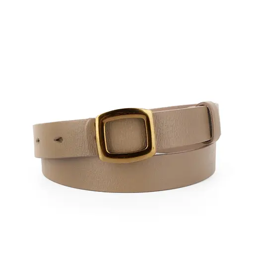 Ремінь шкіряний жіночий НС-2558 (110 см) бежевий - фото 1