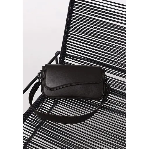 Жіноча шкіряна сумка Nona темно-коричнева краст - фото 1