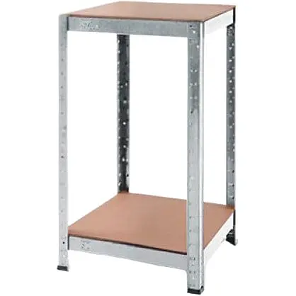 Стелаж металевий 90x30x30 см ЦИНК 2 полички MДФ (5 мм) БОНА-ПРО