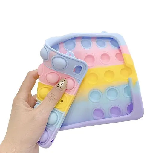 Чохол SoftGel Kids дитячий pop-it Samsung Galaxy Tab A9 8.7 SM X110 X115 Веселка Фіолетовий - фото 3