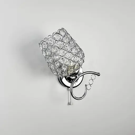 Бра у хромованому корпусі із кришталевим плафоном | Арт. 2229/1B CH | Line F - фото 1