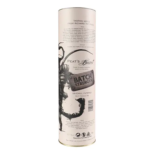 Виски Peat's Beast Cask Strength Single Malt Scotch Whisky 52.1% 0.7 л в тубусе - фото 4