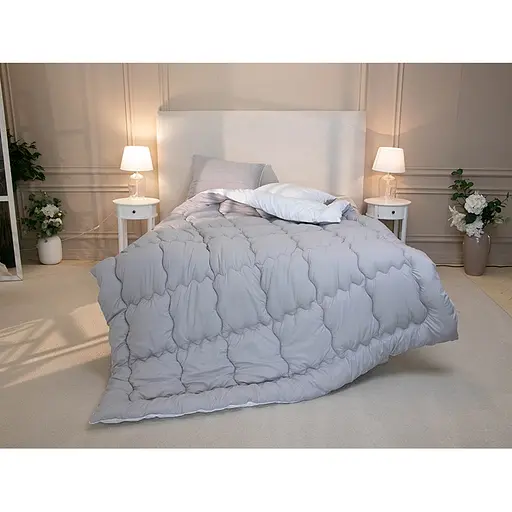 Набір ковдра та 2 подушки Grey White сірий (172.52_Grey White) - фото 4