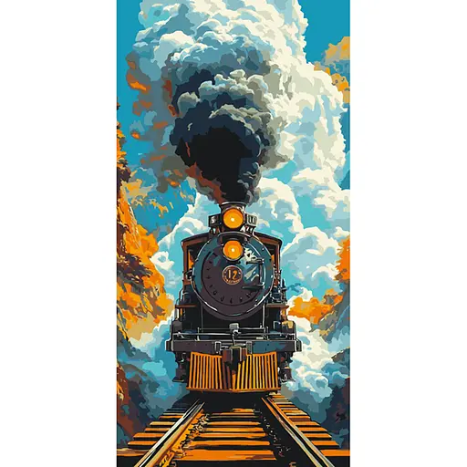 Картина за номерами "Паротяг" Art Craft 12516-AC 40х80 см - фото 1