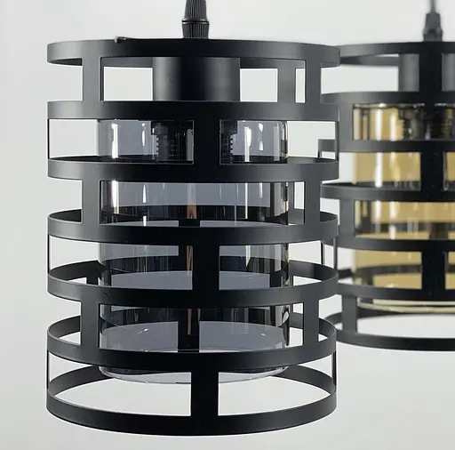 Підвісний світильник в металевому корпусі чорного кольору | Арт. 12728/1 | Line F - фото 3