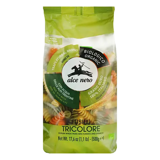 Макаронные изделия Alce Nero Фузилли с томатом и шпинатом 500 г