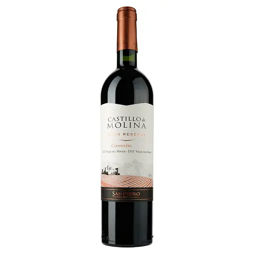 Вино Castillo de Molina Carmenere, красное, сухое, 11,5-14%, 0,75 л - фото 1