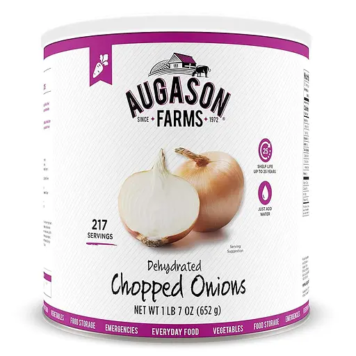 Лук нарезанный сублимированный с длительным сроком хранения 25 лет Augason Farms, 217 порций (101097)