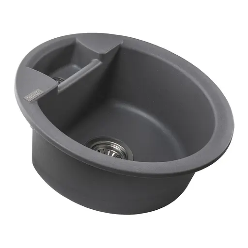 Гранітна мийка Globus Lux Guron сірий металік 480мм-А0003 000022381, Сірий - фото 3