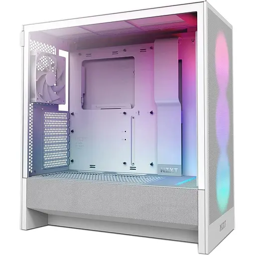 Корпус NZXT H5 Flow RGB без блока питания, белый (CC-H52FW-R1) - фото 4