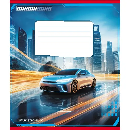 Тетрадь ученическая "Авто будущего" Leader 018-530292K-2 в клеточку, 18 листов - фото 1