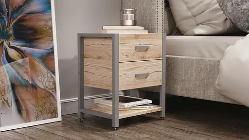 Тумба універсальна Ferrum-decor Вів'єн 2/1 50x41x40 сірий ДСП Дуб Сан-Марино 16мм (FRD-104182)