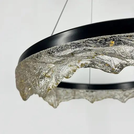 Люстра с подвесным корпусом в виде тающих гор с патиной Ø 80 см Line F | Ст. MJ374-800 BK - фото 3