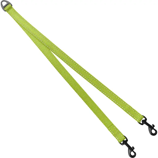 Повідець-спарка для собак рефлекторний Barksi Active (ширина 16 мм, довжина 40 см) салатовий - фото 2