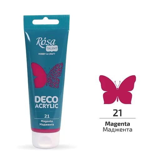 Акрил для декору Маджента (21) матовий 75 мл Rosa Talent - фото 1