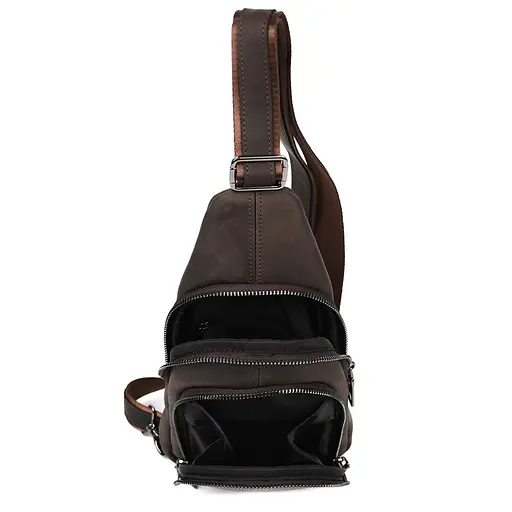 Мужской кожаный рюкзак слинг LIMARY 30х16.5х5 см sum0028214 - фото 2