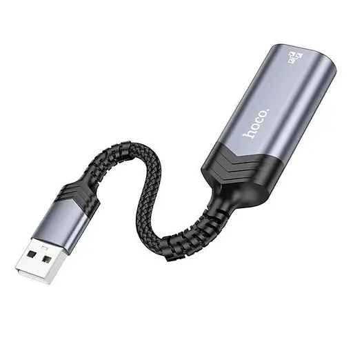 Кабель перехідник Hoco UA26 USB ethernet adapter 100 Mbps - фото 2