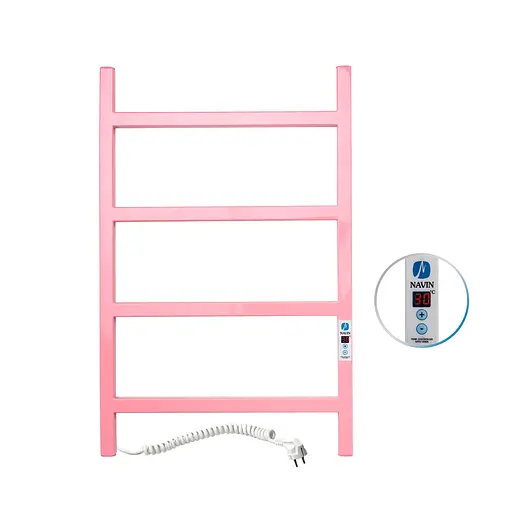 Електрична рушникосушка Navin Nordic 500x800 Pink Digital, ліва, рожева (з таймером) 10-941152-5080, Цветной, Ліве, Електронний - фото 1