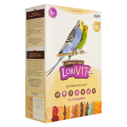 Уценка. Корм для волнистых попугаев ЛоріВіт+ полнорационный 1 кг - фото 3