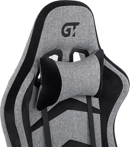 Геймерское кресло GT Racer серое с черным (X-2534-F Fabric Gray/Black Suede) - фото 11