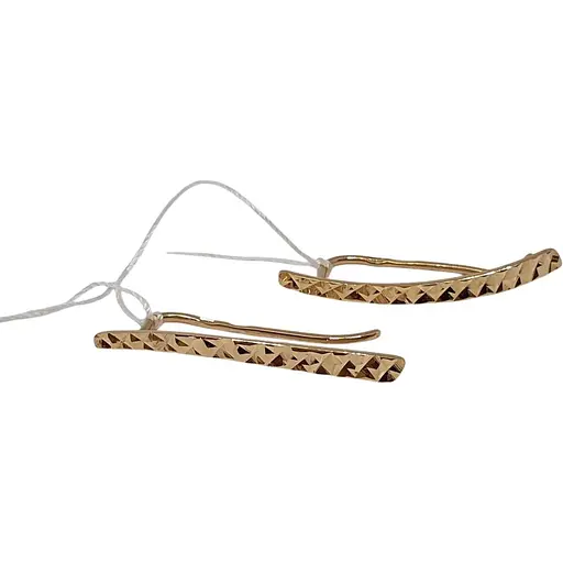 Золоті сережки-кафи Імперія золота з алмазною гранню. СП298(А)И