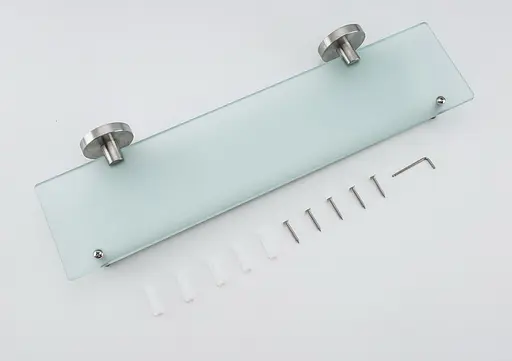 Полка Frap стекло 50 см нержавеющая сталь F30107 1/10 - фото 4