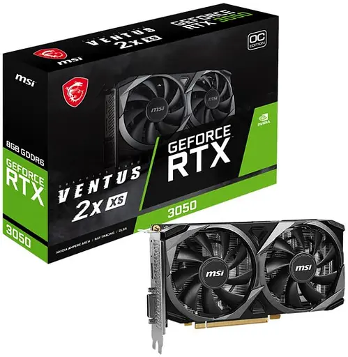 Видеокарта MSI RTX 3050 8GB VENTUS 2X XS OC (RTX 3050 VENTUS 2X XS 8G OC) (GDDR6, 128 bit, PCI-E v4.0 x16) - фото 5