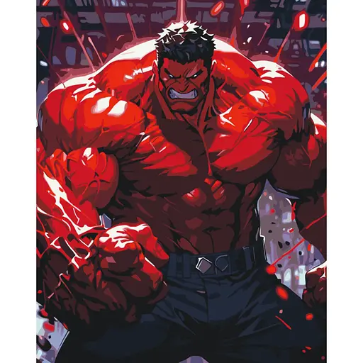 Картина по номерам "Красный Халк" Art Craft 16522-AC 40х50 см - фото 1