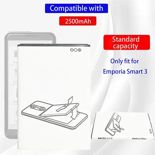 Aousavo AK-S3 Сменная литий-ионная батарея, совместимая с Emporia Smart 3 Mobile Phone Smart Seniors (Only Smart 3) - фото 3