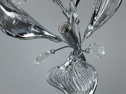 Современный керамический торшер в гостиную, хром, на 5 ламп - фото 2