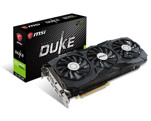 Видеокарта MSI GTX 1080Ti 11Gb DUKE OC (GTX 1080 TI DUKE 11G OC) (GDDR5X, 352 bit, PCI-E 3.0 x16) Б/у - фото 4